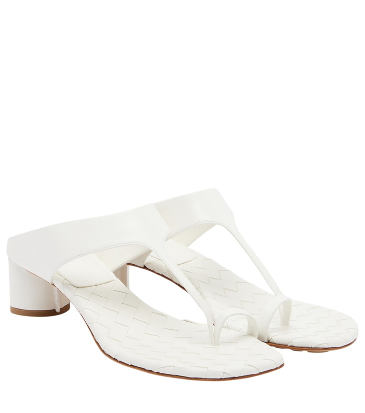 Photo: Bottega Veneta Livia Intrecciato leather thong sandals