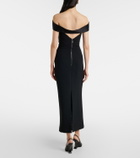 Maticevski Barrier off-shoulder satin midi dress