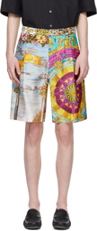 Moschino Multicolor Graphic Shorts