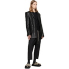 Rick Owens Black Tower Padded Megalace Platform Loafers