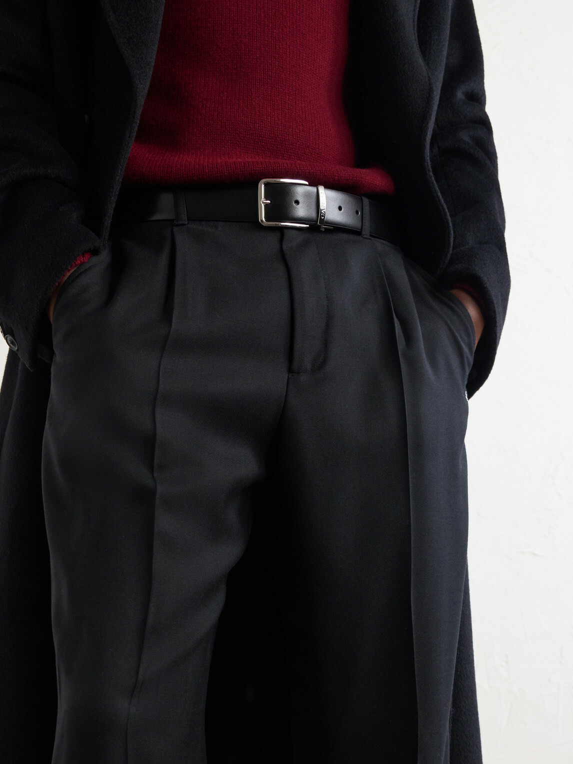Canali - 3.5cm Reversible Leather Belt - Black
