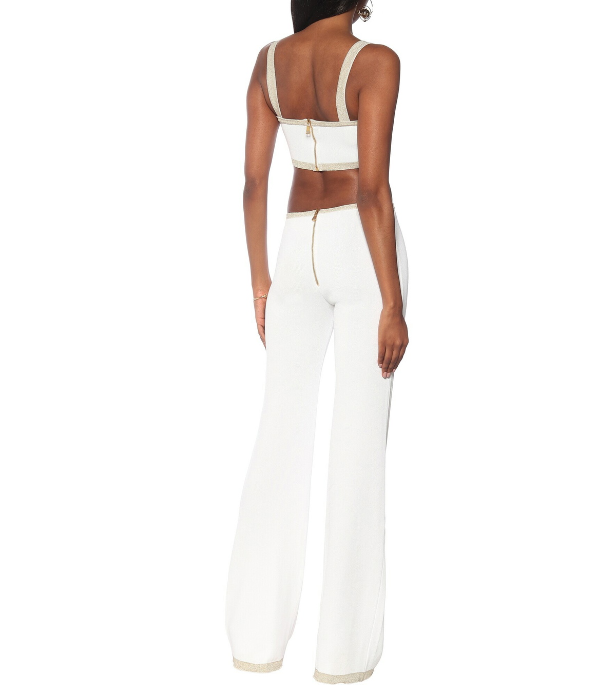 Balmain - Cutout knit jumpsuit
