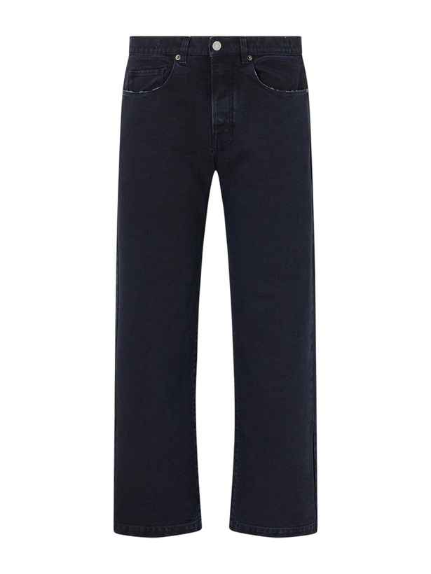 Photo: Massimo Alba - Oceano Straight-Leg Cotton Trousers - Blue