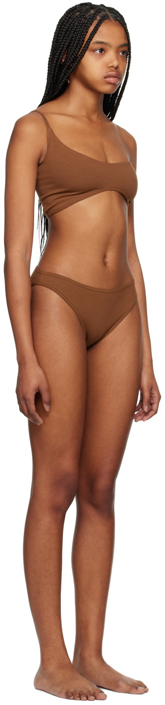 ELLISS Brown Asymmetric Underwear Set