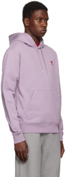 AMI Paris Purple Ami De Cœur Hoodie