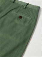 Sid Mashburn - Slim-Fit Garment-Dyed Cotton-Twill Trousers - Green