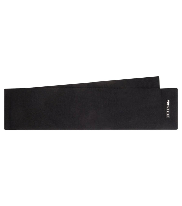 Photo: Balenciaga Logo wool-blend scarf