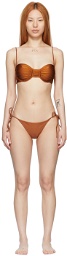 Jade Swim Orange Mia & Ties Bikini Set