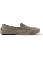 Thom Sweeney - Cashmere-Lined Suede Slippers - Brown