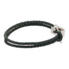 Salvatore Ferragamo Green Braided Bracelet