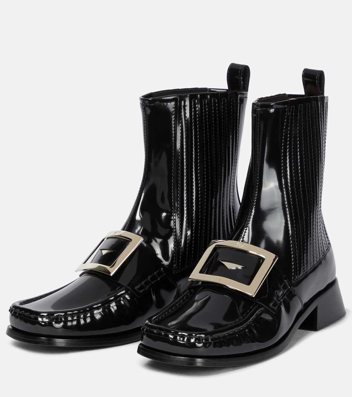 Roger Vivier Preppy Viv' patent leather Chelsea boots