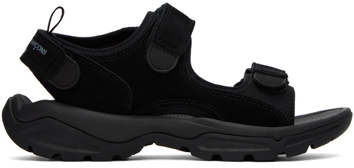 Photo: Comme des Garçons Homme Black Velcro Strap Sandals