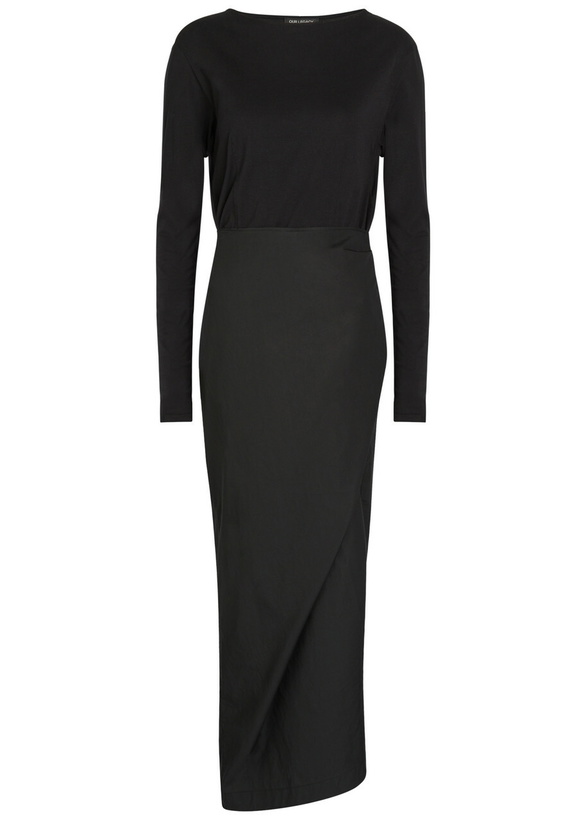 Photo: Our Legacy Twisted Wrap-tie Cotton Dress Black