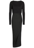 Our Legacy Twisted Wrap-tie Cotton Dress Black