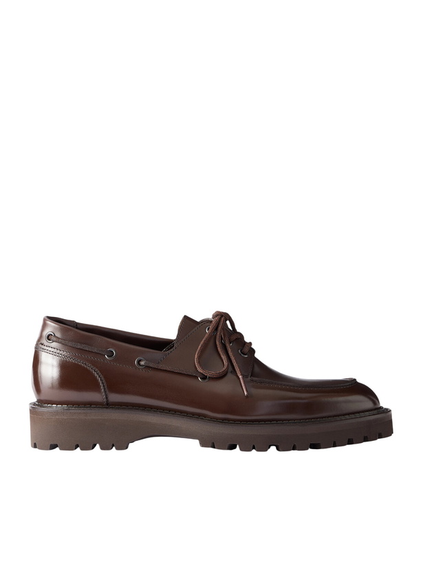 Photo: John Lobb - Tide Leather Boat Shoes - Brown