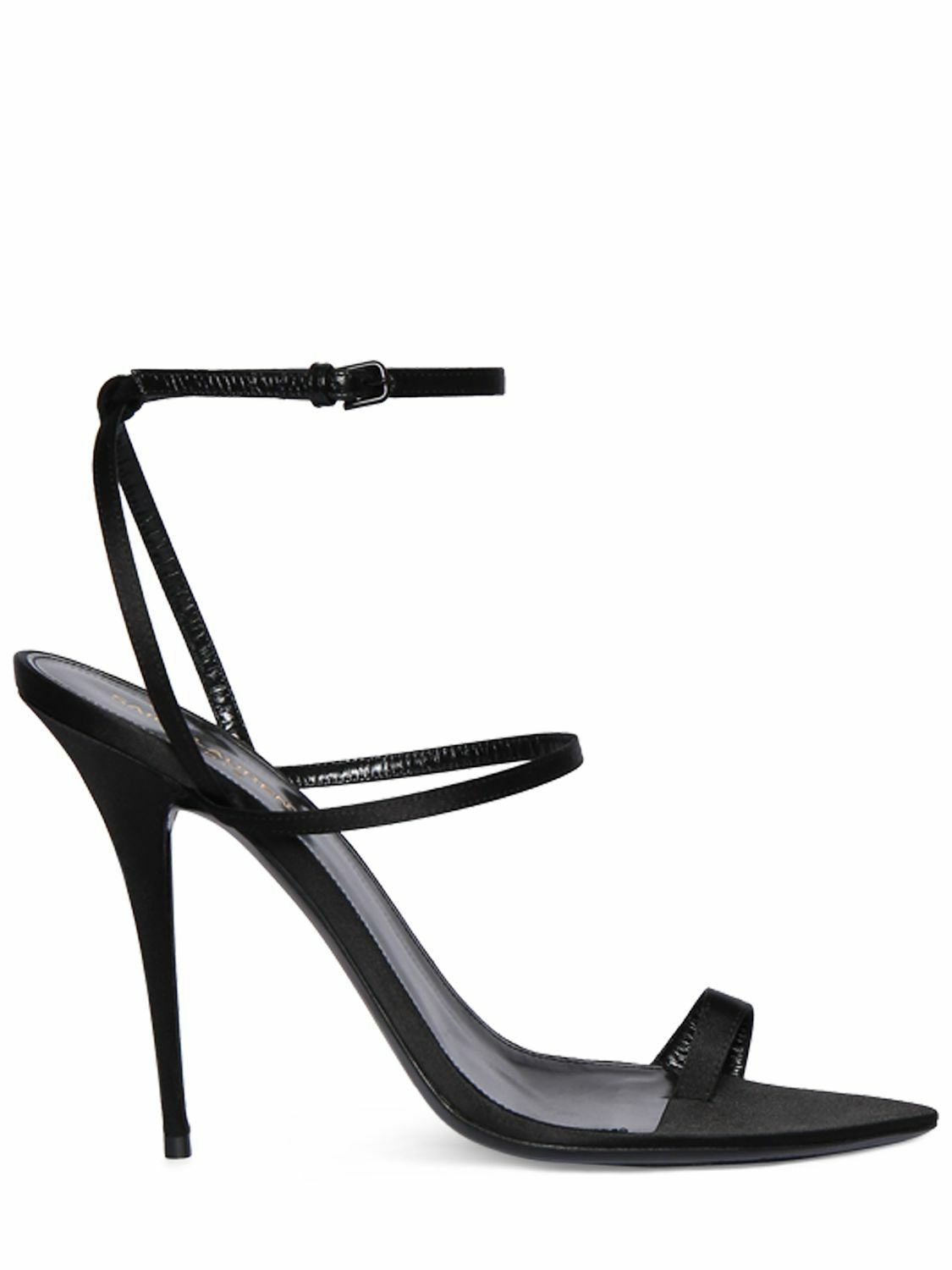 SAINT LAURENT - 110mm Dive Crepe Satin Sandals Saint Laurent