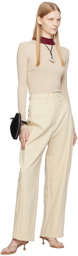 BEVZA Beige Ballon Jeans