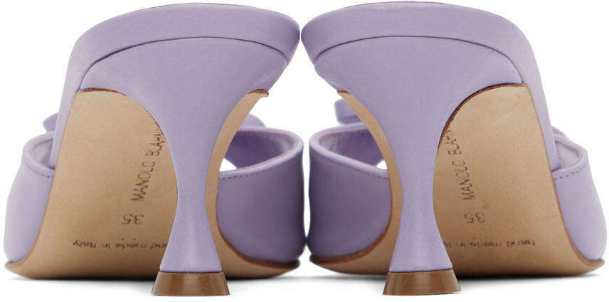 Manolo Blahnik Purple Pertinanu Heeled Sandals Manolo Blahnik
