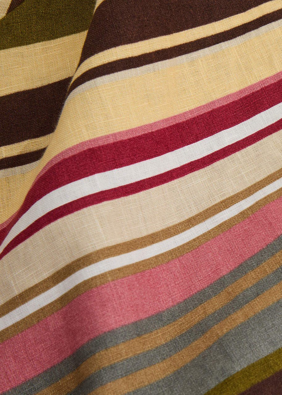 Faithfull The Brand Julie Striped Linen Mini Dress Multicoloured Faithfull  The Brand