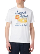 MC2 Saint Barth Man Cotton T-shirt With Aperol Spritz Venice Print | Aperol Special Edition