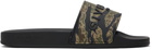 Givenchy Black & Khaki Slide Flat Pool Slides