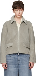 Won Hundred Gray Denzel Suede Leather Jacket