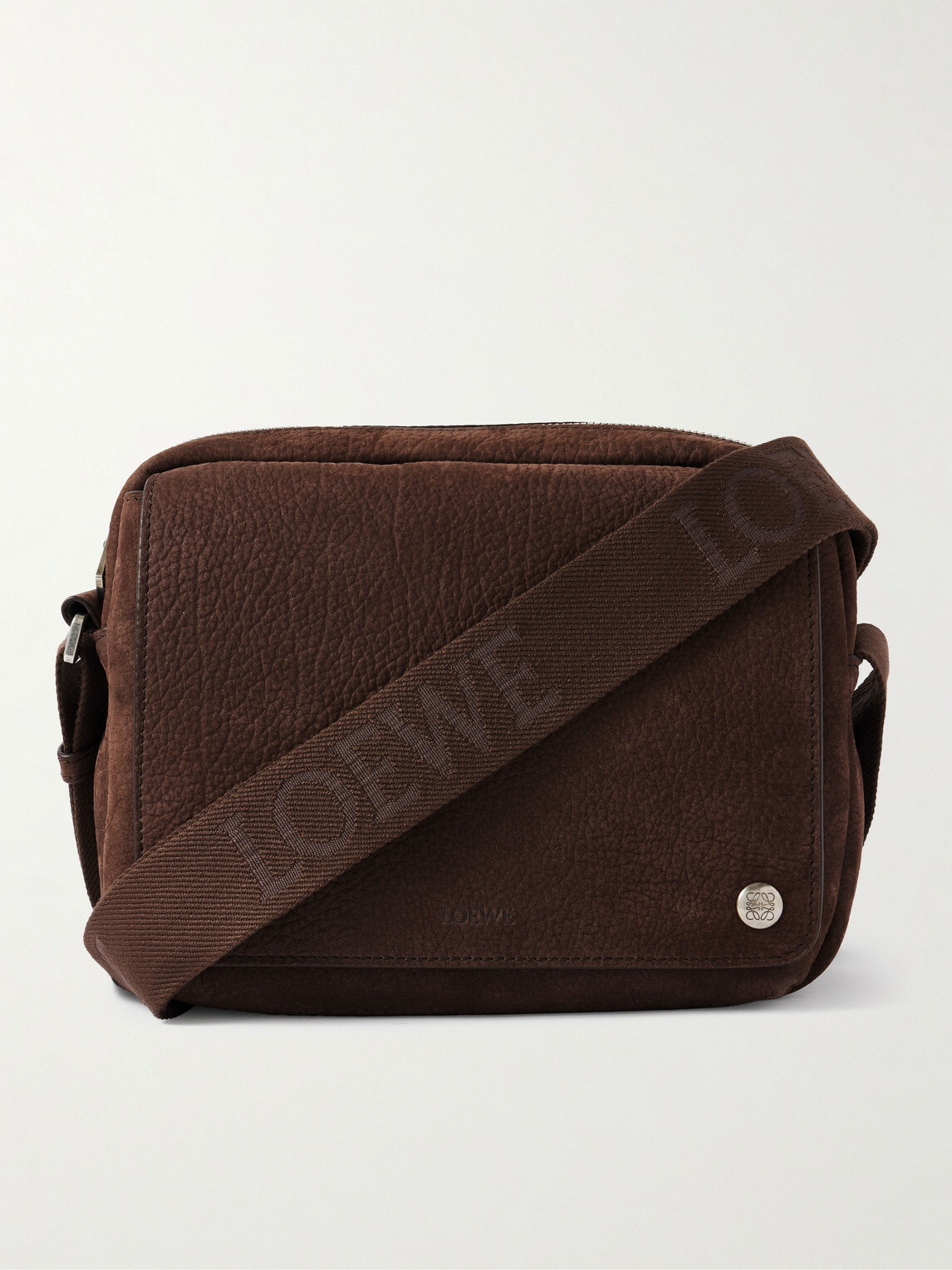 LOEWE - Pebble Embellished Full-Grain Nubuck Messenger Bag