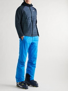 Colmar - Slim-Fit Quilted Ripstop and Ribbed-Knit Hooded Jacket - Blue