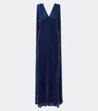 Simkhai Mariselle caped velvet gown