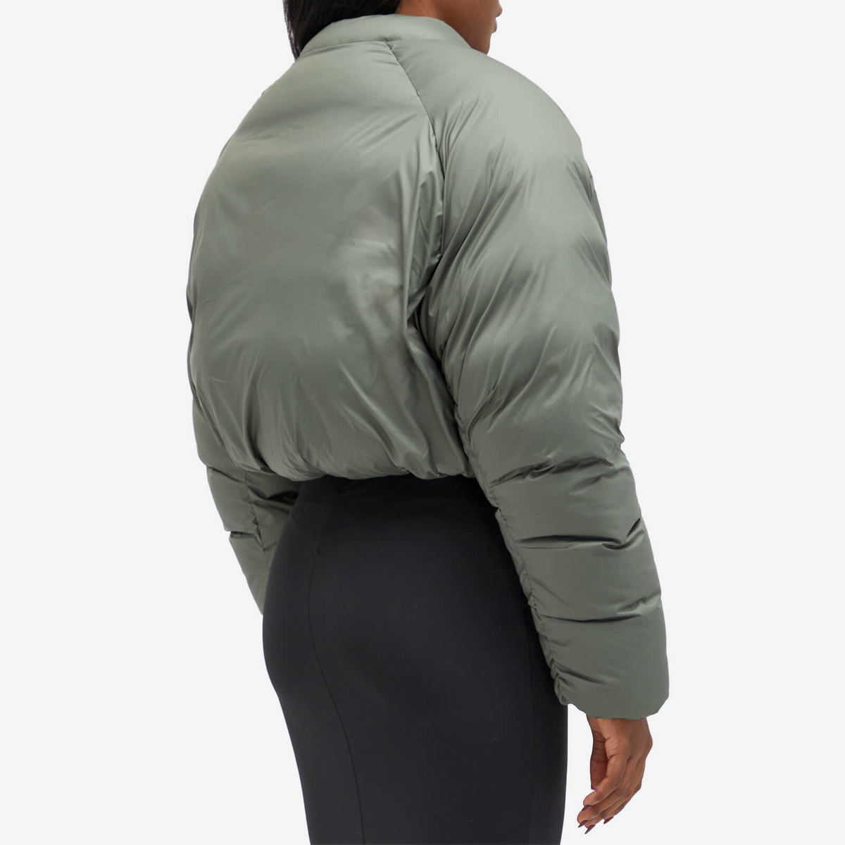 Entire Studios Women's Cropped Pillow Bomber Jacket in Moss Entire Studios Women's Cropped Pillow Bomber Jacket in Moss