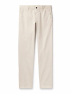 Incotex - Slim-Fit Stretch-Cotton Sateen Trousers - White