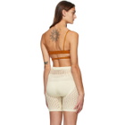ISA BOULDER SSENSE Exclusive Orange Knit Crossroads Bra