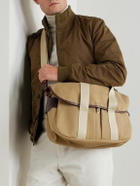 Bleu de Chauffe - Musette Business Leather and Webbing-Trimmed Canvas Weekend Bag