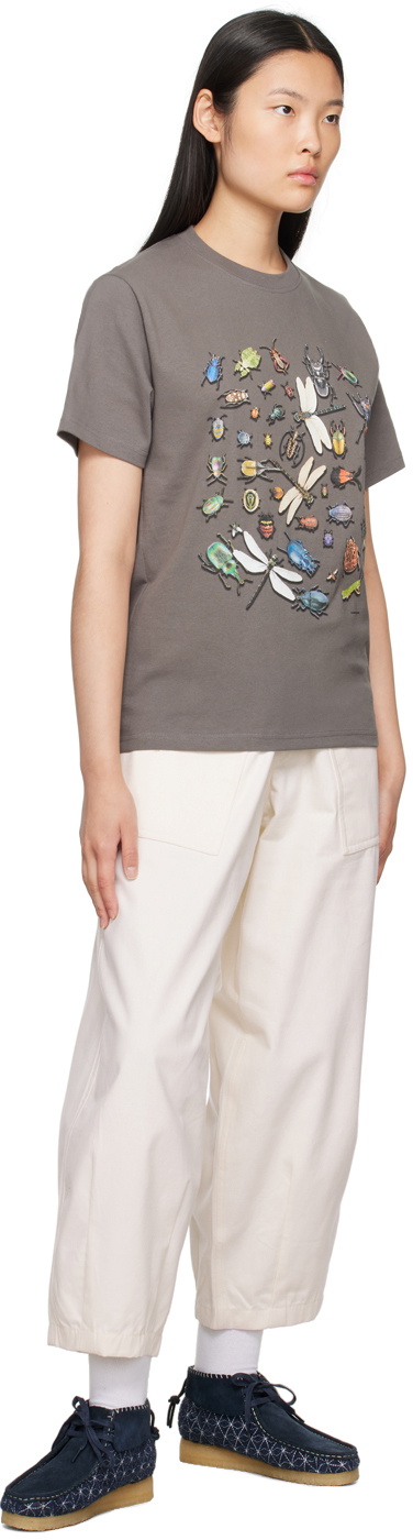 Gentle Fullness Gray Printed T-Shirt