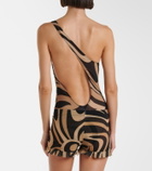 Pucci Marmo ruffled mesh shorts
