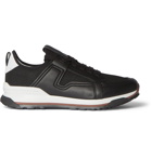 Ermenegildo Zegna - Siracusa Leather and Mesh Sneakers - Black