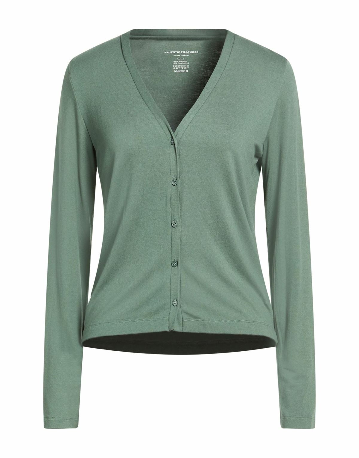 Majestic Filatures Womens Cardigan in Green