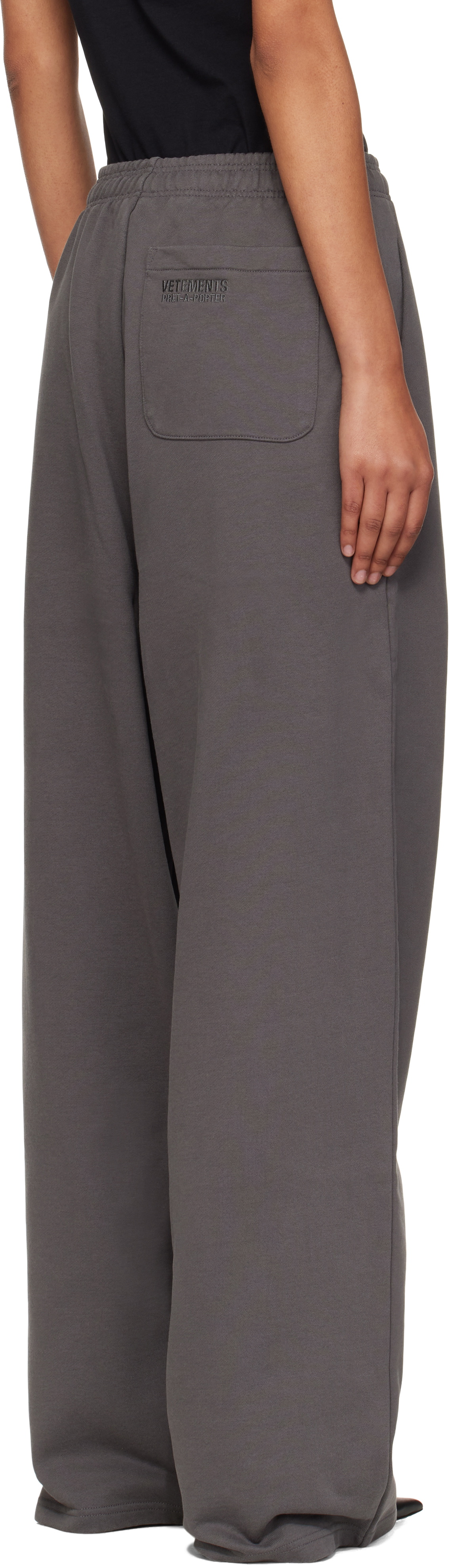 VETEMENTS Gray Boxing Logo Baggy Lounge Pants