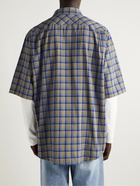 Acne Studios - Logo-Embroidered Checked Cotton Shirt - Green