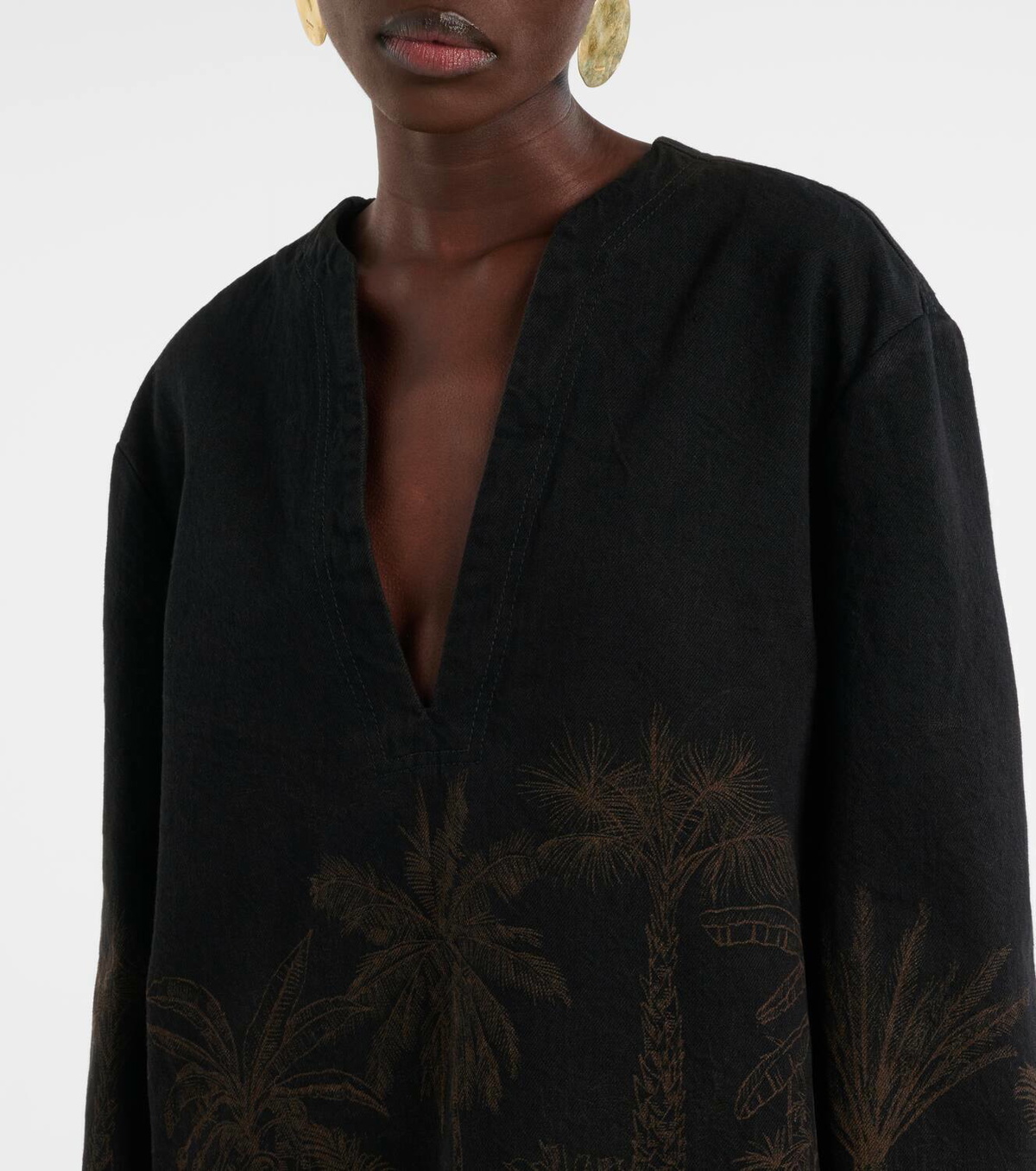 Alanui Jungle Toile De Jouy denim top