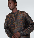 Versace Metallic jacquard wool sweater