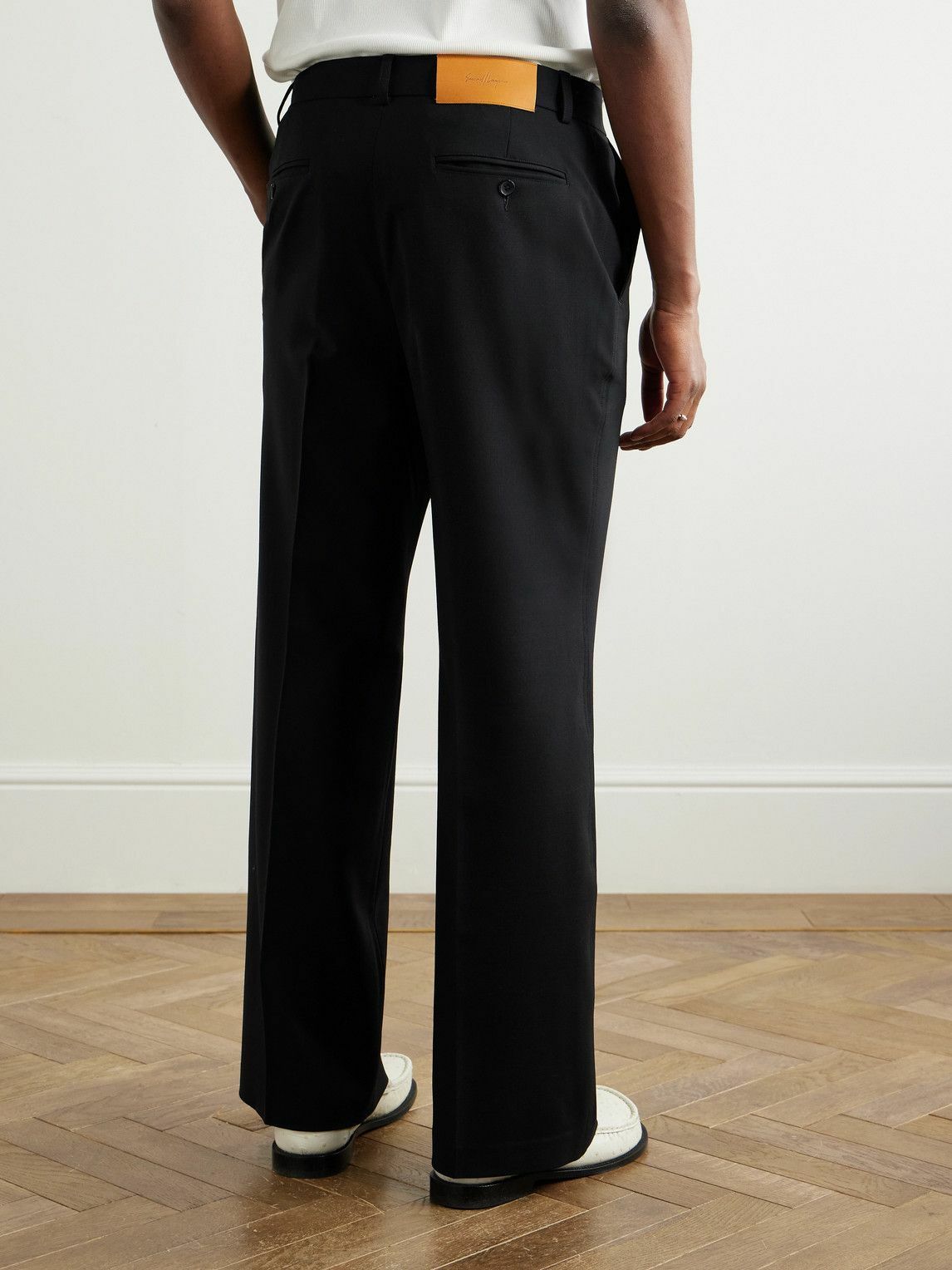 SECOND / LAYER - Zooty Straight-Leg Stretch-Wool Trousers - Black