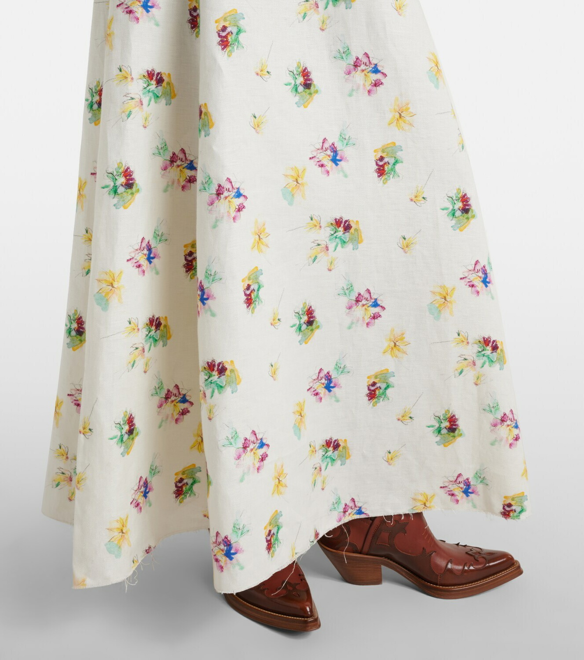 Gabriela Hearst Ranya puff-sleeve linen maxi dress