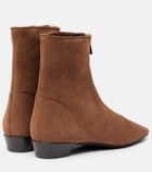 Herbert Levine Easy Does It shearling-trimmed suede ankle boots