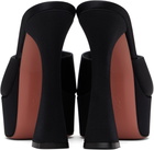 Amina Muaddi Black Dalida Plateau Slipper 140 Heeled Sandals