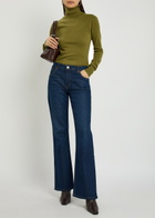 Reformation Jett Turtle-neck Cashmere top Green