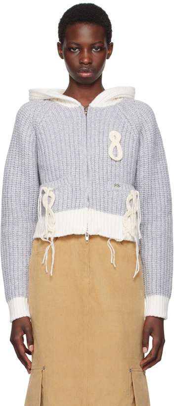 Photo: Kijun Gray Crochet Knit Hoodie