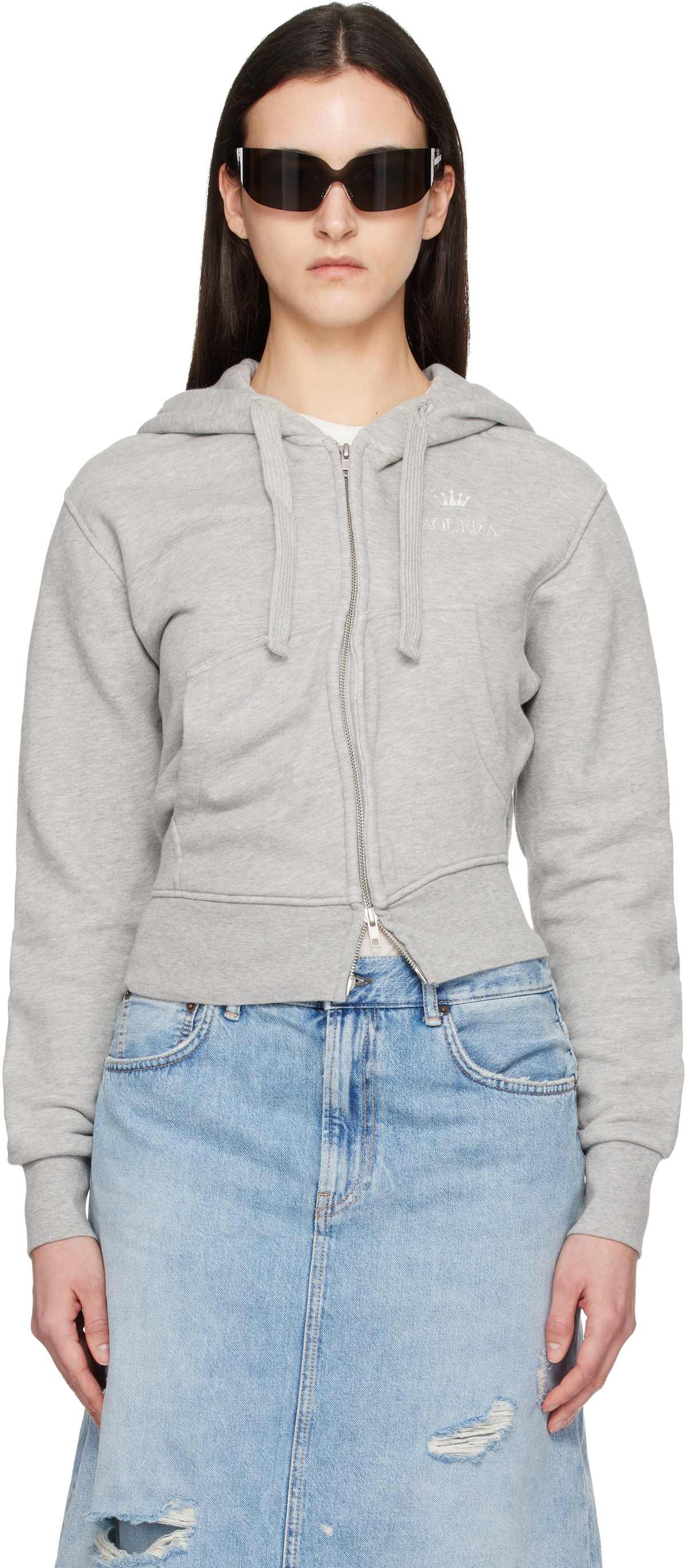 VAQUERA Gray Twisted Hoodie