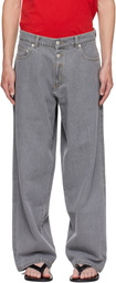 Gimaguas Gray Baggy Jeans