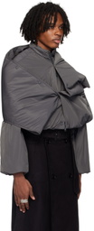 Y/Project Gray Snap Off Puffer Jacket